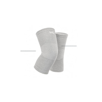 Sandberg Knee Cap for Men & Women | Bamboo Knee Compression Support Sleeve | Soft Padded Stretch Fabric Knees Support for Walking, Training, Sports & General Activities | Grey | 1 Pair